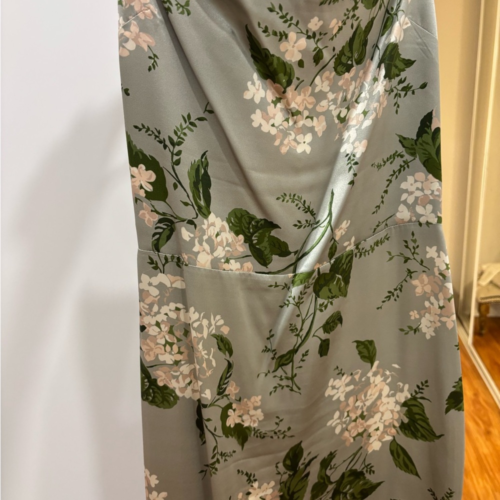 Floral Satin Slip Dress gown - Picture 2 of 7